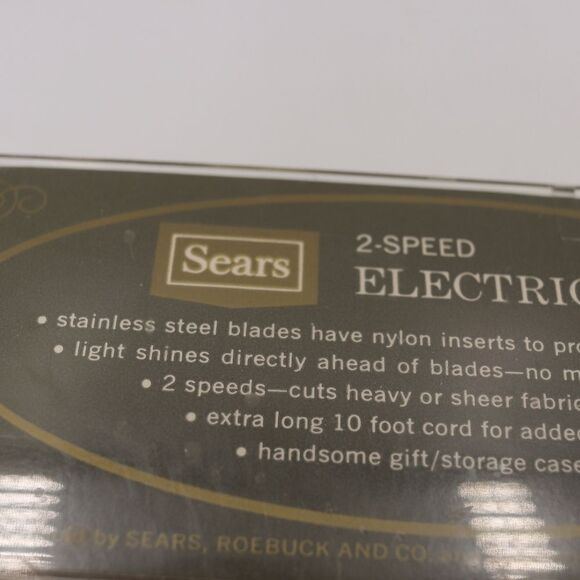 Sears Vintage 2 Speed Electric Scissors in Origional Acrylic Storage Box - Picture 8 of 14